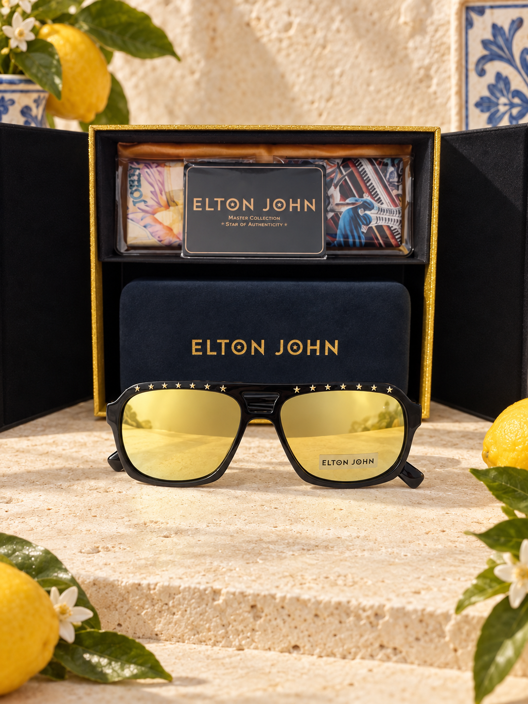 Elton John VIP Unisex Square Sunglasses