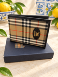 Burberrys Haymarket Check Bifold Canvas/Leather Wallet