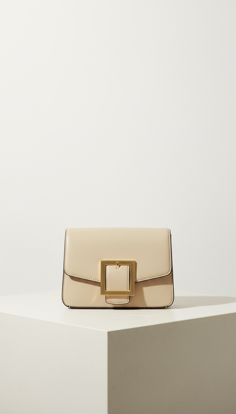 Brushed Gold Buckle Crossbody Bag