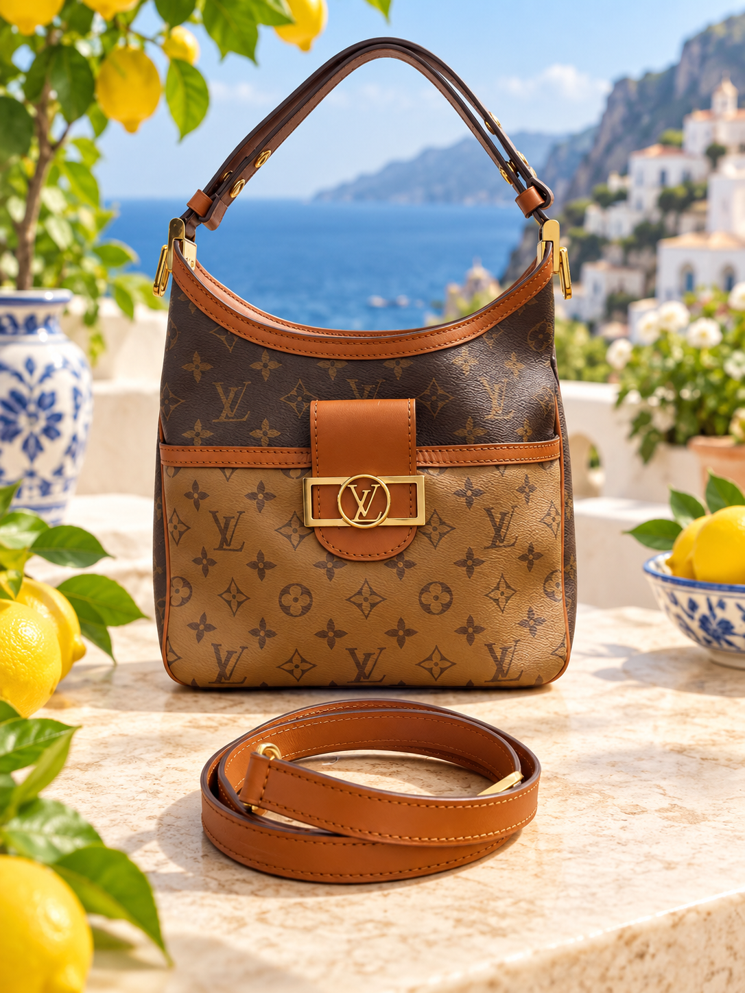 Louis Vuitton Reverse Monogram Dauphine Hobo PM