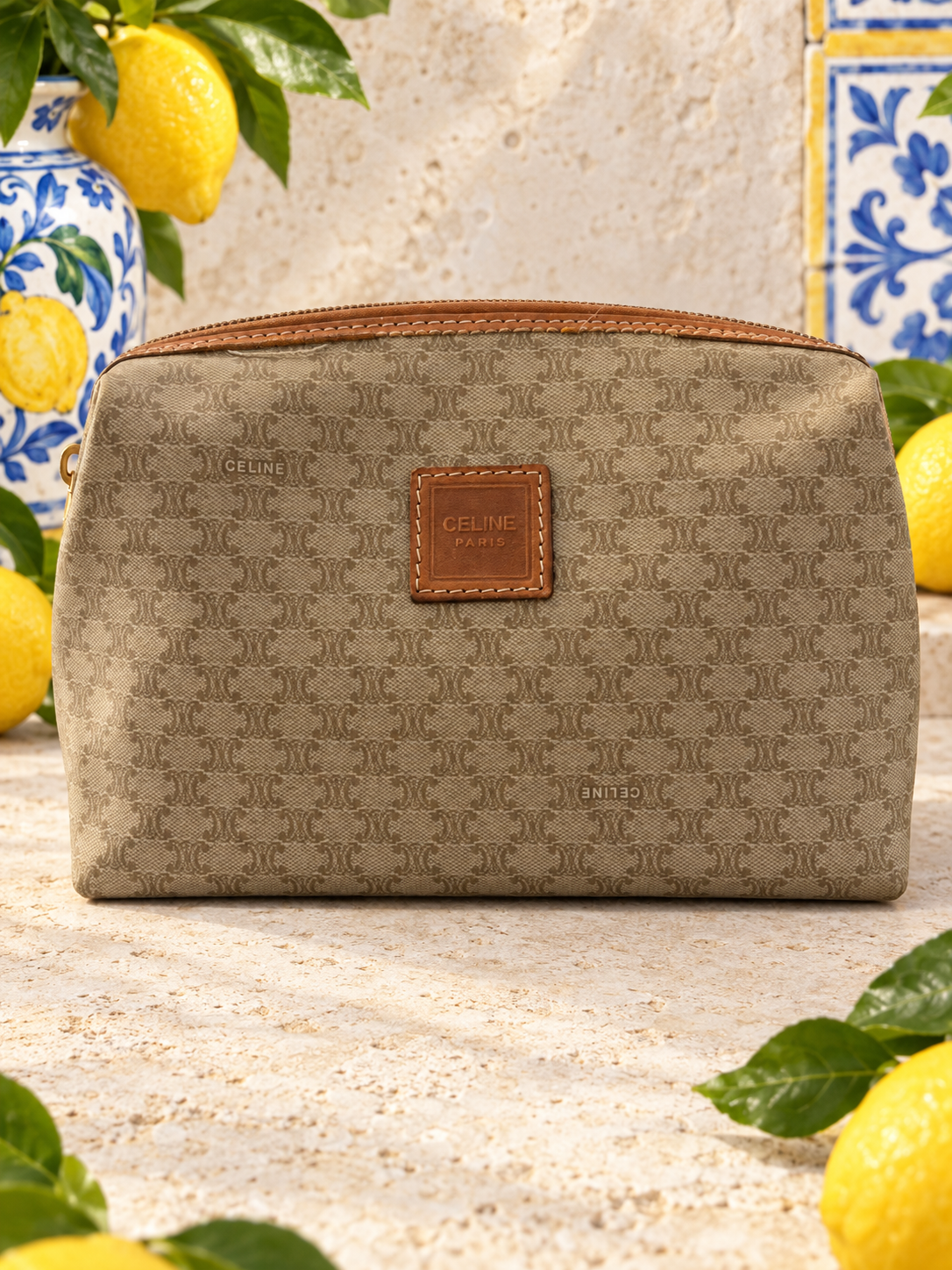 Celine Macadam Dome Cosmetic  Pouch