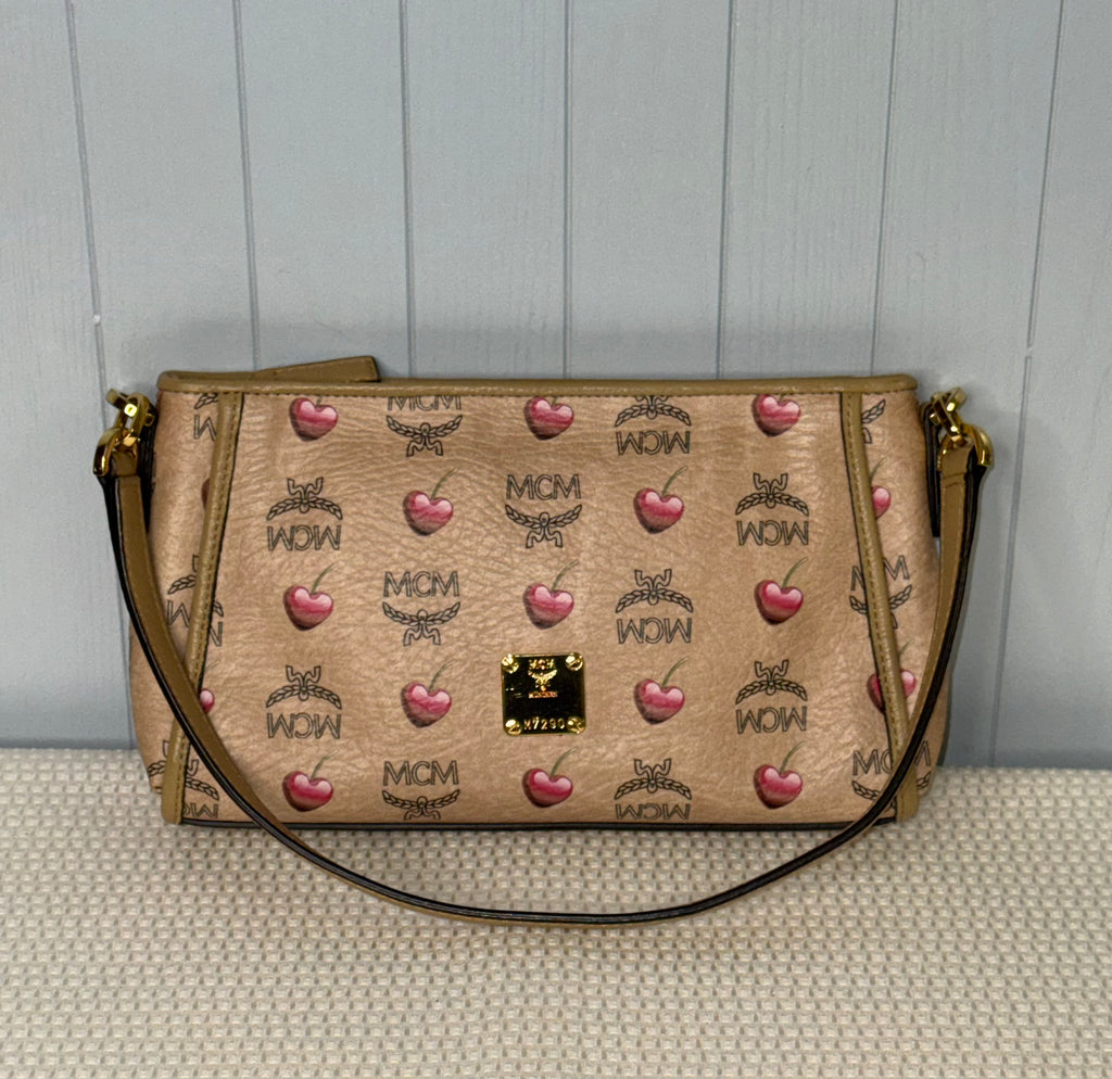 MCM Sweet Visetos Cherry Pochette Shoulder Bag