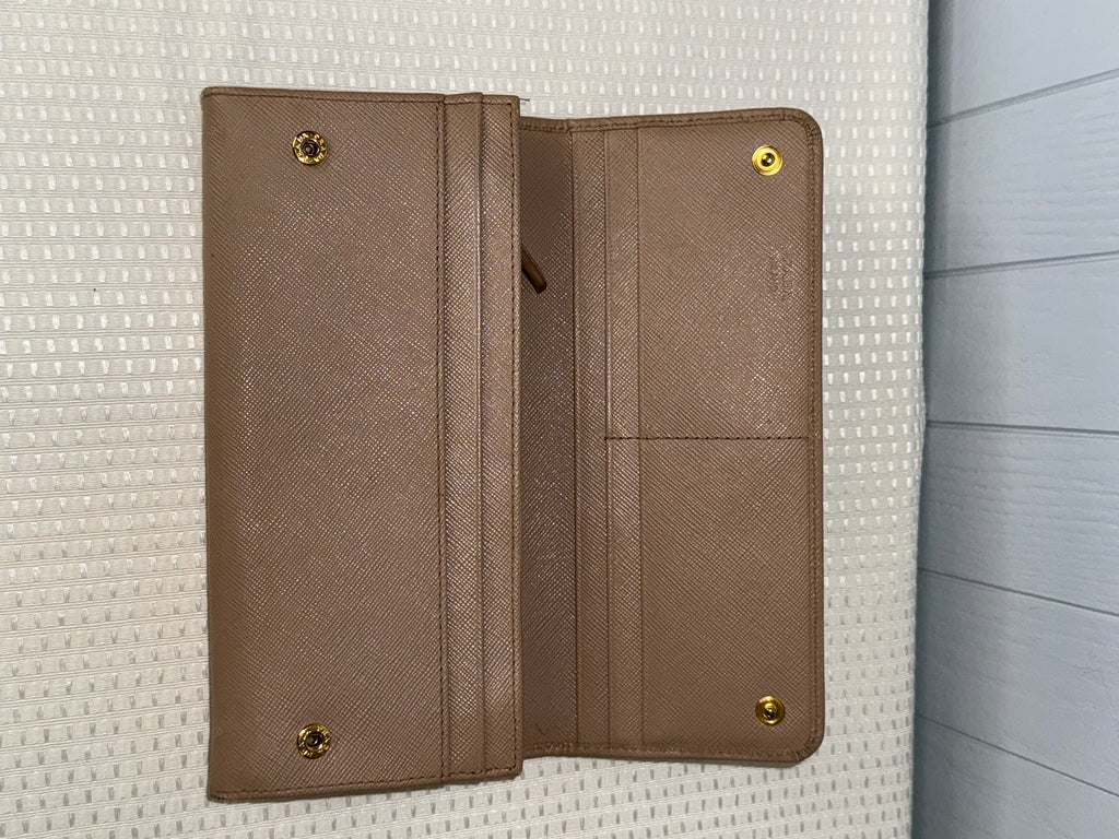 Prada Saffiano Leather Continental Long Wallet
