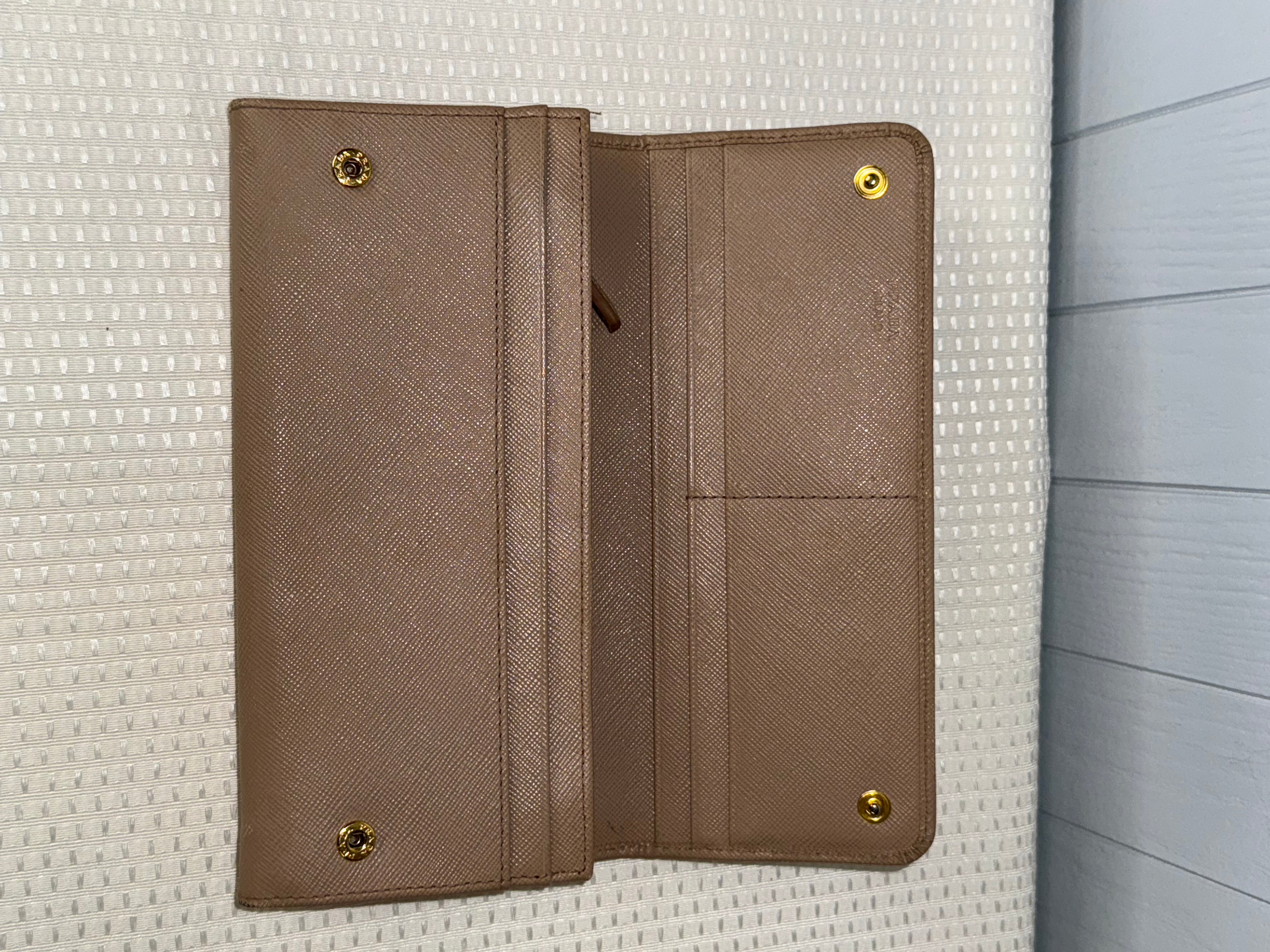 Prada Saffiano Leather Continental Long Wallet
