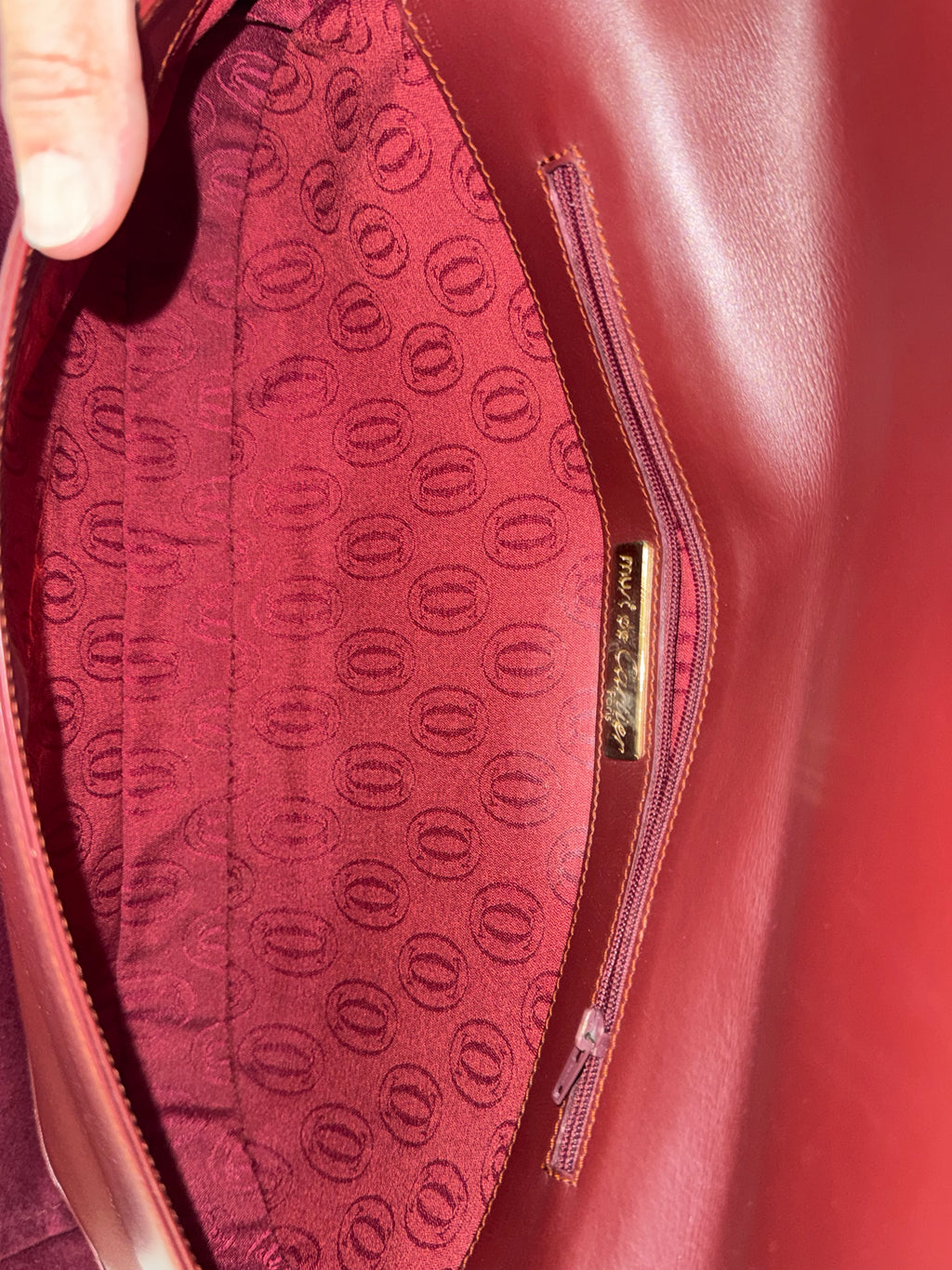 Must De Cartier Vintage Leather Clutch/Crossbody Bag