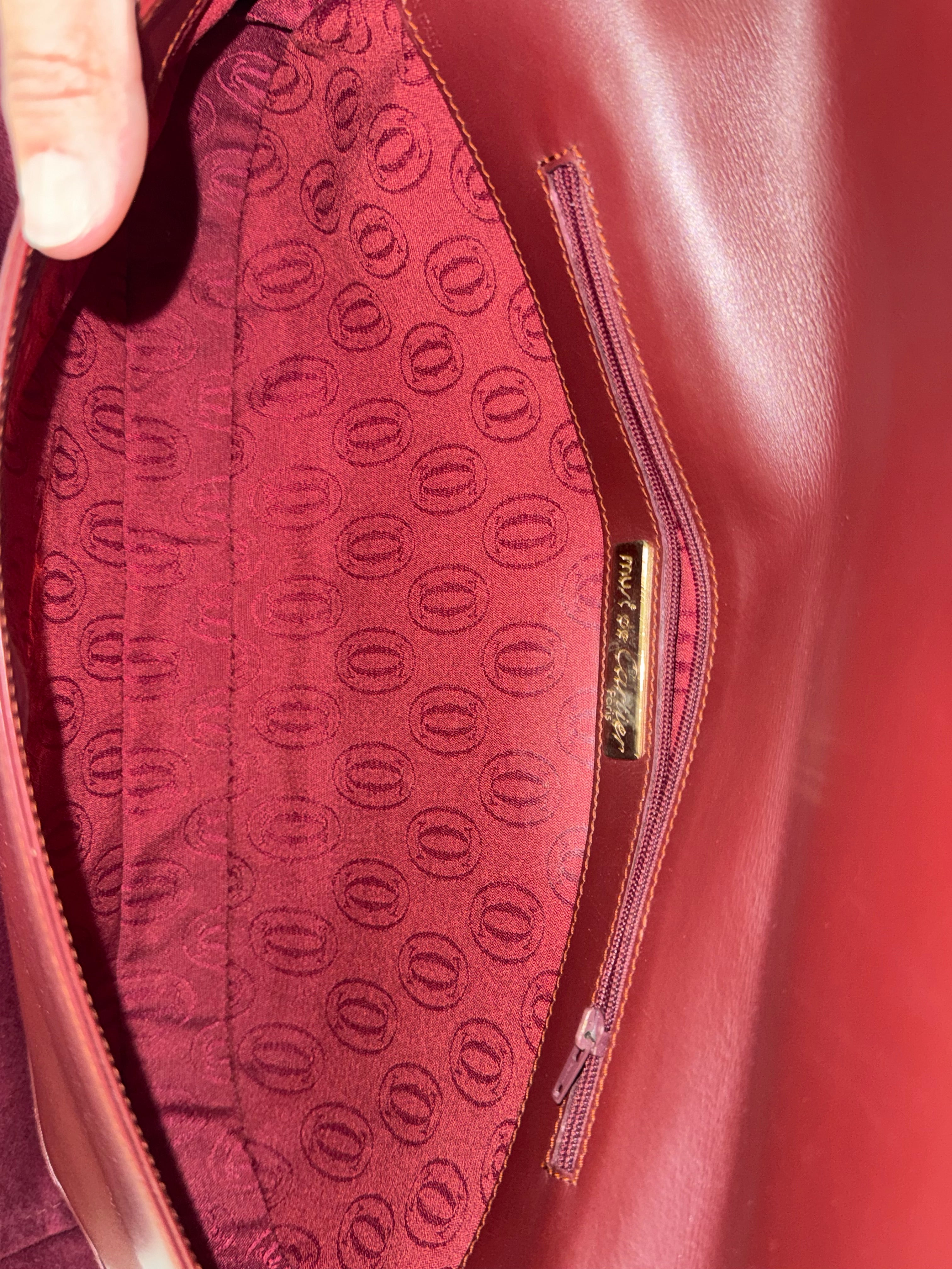 Must De Cartier Vintage Leather Clutch/Crossbody Bag