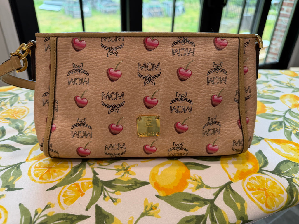 MCM Sweet Visetos Cherry Pochette Shoulder Bag